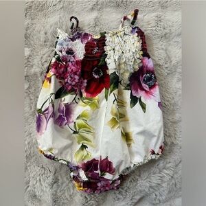Dolce & Gabbana Floral Baby Romper